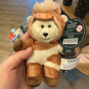 Starbucks Tan and White Stuffed Animal brand new with the tags